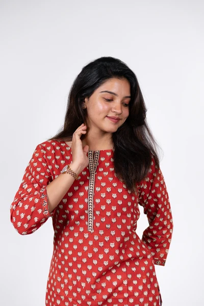 Lotus Print Kurta