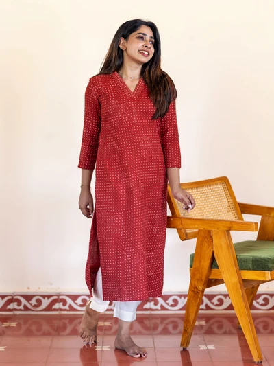 Rustic Honeycomb Petal Kurta