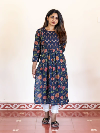 Dusky Peacock Cotton Kurta