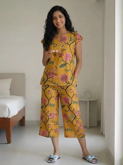 Honey Gold Relaxed Cotton Pyjama Set