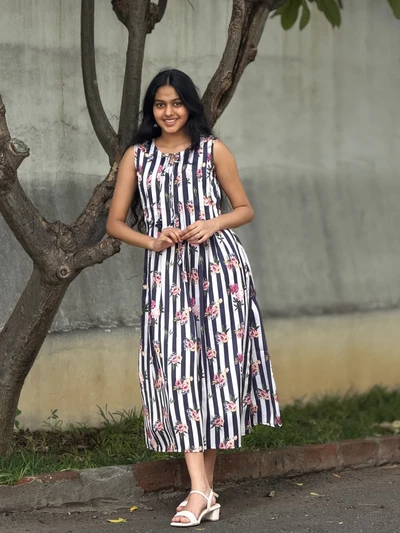 Rose Stripe Dress