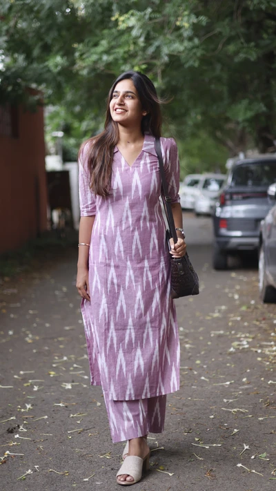Purple Ikat Co-Ord Set