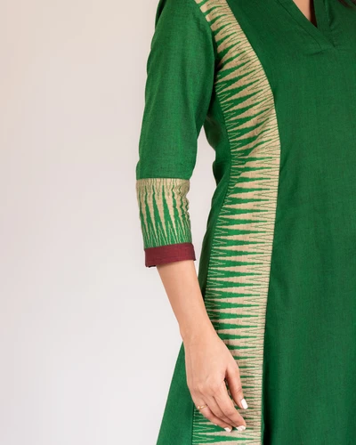 Bottle Green Kanchi Kurta
